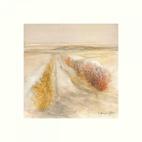 Crescent Bar White Modern Wood Framed Art Print by Sheler, Sammy