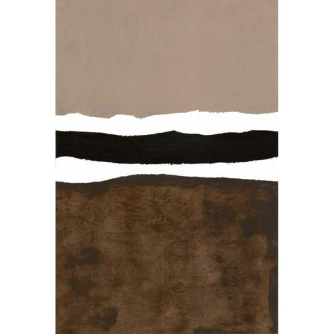 Brown Suede White Modern Wood Framed Art Print by Sheler, Sammy