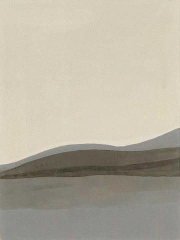 Ribbon Ridge White Modern Wood Framed Art Print with Double Matting by Sheler, Sammy