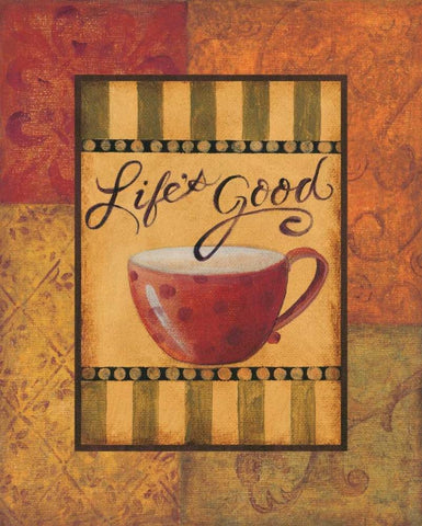 Lifes Good White Modern Wood Framed Art Print with Double Matting by Smith, Pamela