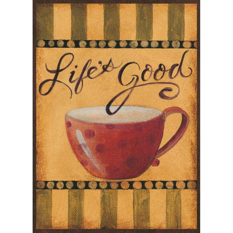 Lifes Good Gold Ornate Wood Framed Art Print with Double Matting by Smith, Pamela