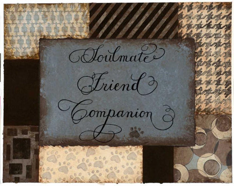 Soulmate Black Ornate Wood Framed Art Print with Double Matting by Smith, Pamela