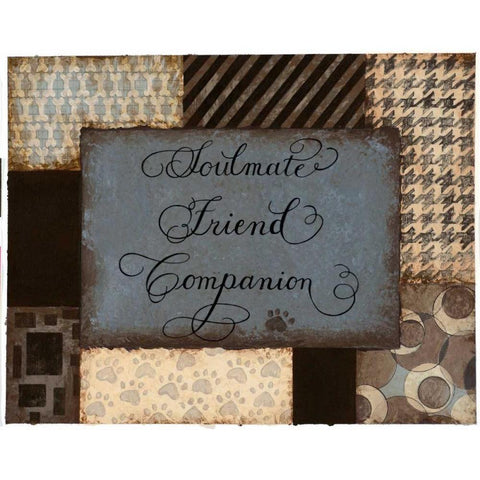 Soulmate Black Modern Wood Framed Art Print by Smith, Pamela