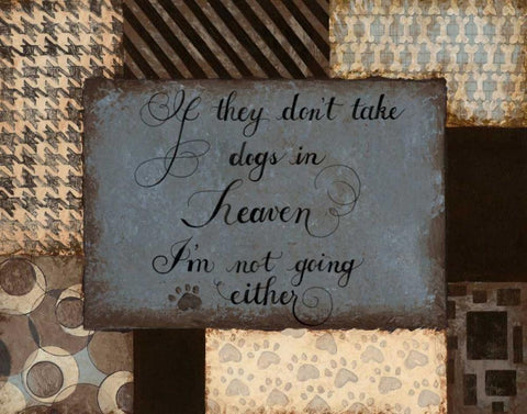 Dogs in Heaven Black Ornate Wood Framed Art Print with Double Matting by Smith, Pamela