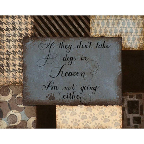 Dogs in Heaven Black Modern Wood Framed Art Print with Double Matting by Smith, Pamela