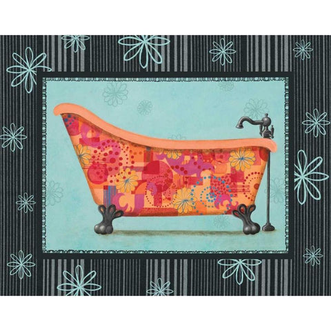 Retro Tub I Gold Ornate Wood Framed Art Print with Double Matting by Smith, Pamela