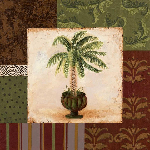 Potted Palm I White Modern Wood Framed Art Print by Smith, Pamela