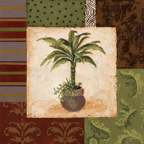 Potted Palm II Gold Ornate Wood Framed Art Print with Double Matting by Smith, Pamela