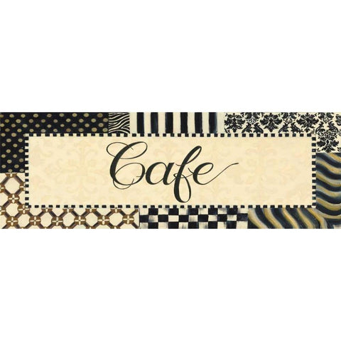 Cafe White Modern Wood Framed Art Print by Smith, Pamela