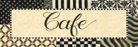 Cafe White Modern Wood Framed Art Print with Double Matting by Smith, Pamela