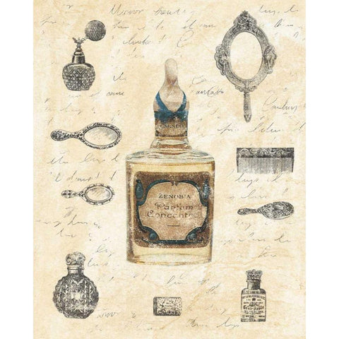 Zenobia IV Gold Ornate Wood Framed Art Print with Double Matting by Schippel, Banafshe