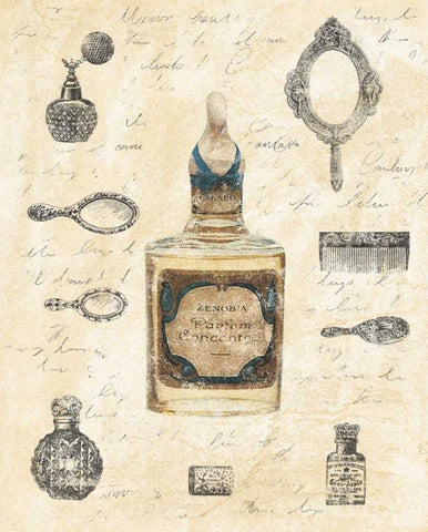 Zenobia IV Black Ornate Wood Framed Art Print with Double Matting by Schippel, Banafshe