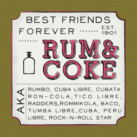 Rum and Coke Gold Ornate Wood Framed Art Print with Double Matting by Sta Teresa, Ashley