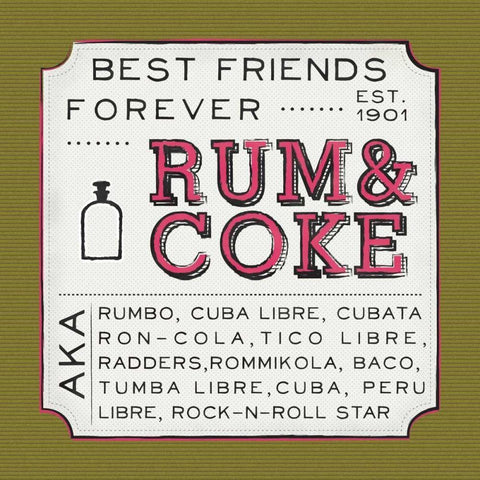 Rum and Coke White Modern Wood Framed Art Print with Double Matting by Sta Teresa, Ashley