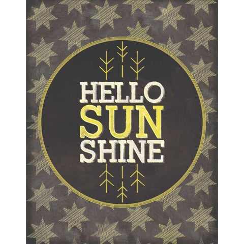 Hello Sunshine Black Modern Wood Framed Art Print by Sta Teresa, Ashley