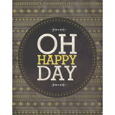 Oh Happy Day Black Modern Wood Framed Art Print by Sta Teresa, Ashley