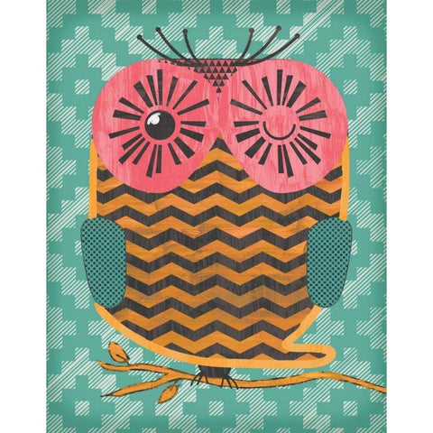 Owltastic Black Modern Wood Framed Art Print with Double Matting by Sta Teresa, Ashley