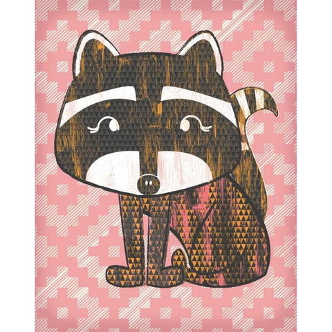 Radly Raccoon Black Modern Wood Framed Art Print with Double Matting by Sta Teresa, Ashley