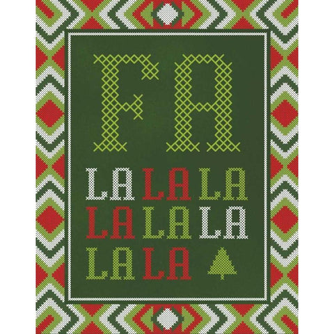 Fa La La La La White Modern Wood Framed Art Print by Sta Teresa, Ashley