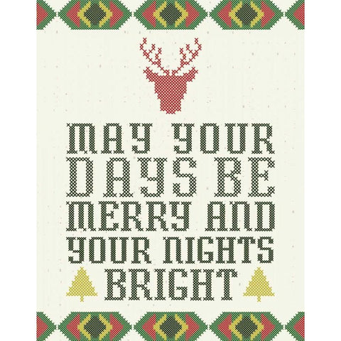 Merry and Bright White Modern Wood Framed Art Print by Sta Teresa, Ashley