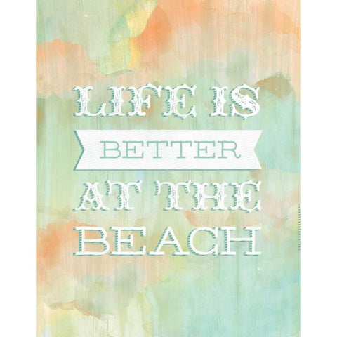 Life Beach White Modern Wood Framed Art Print by Sta Teresa, Ashley