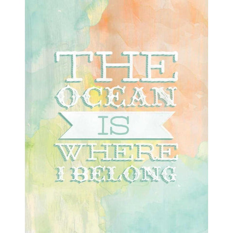 Ocean Belong White Modern Wood Framed Art Print by Sta Teresa, Ashley