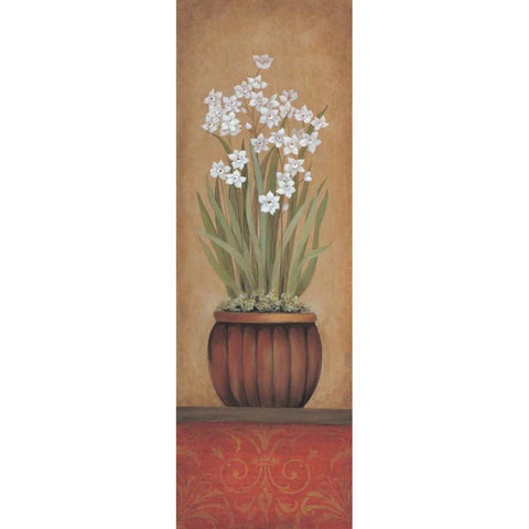 Paperwhites I Black Modern Wood Framed Art Print with Double Matting by 3 Bamboo Studio