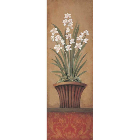 Paperwhites II White Modern Wood Framed Art Print by 3 Bamboo Studio