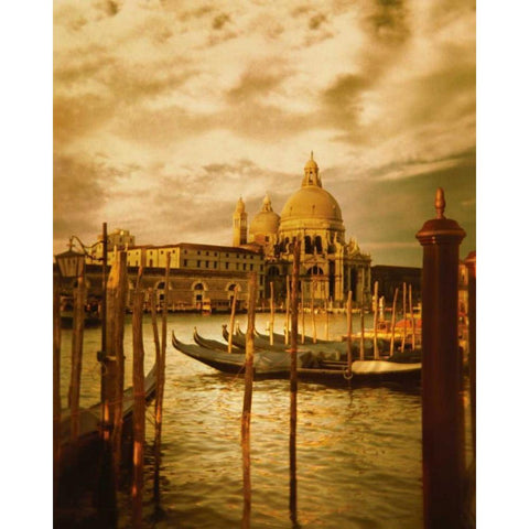 Venezia Sunset II Black Modern Wood Framed Art Print by Clayton-Thompson, Philip