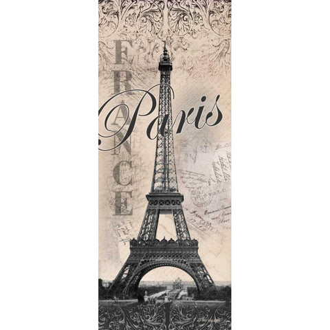 Eiffel Tower Gold Ornate Wood Framed Art Print with Double Matting by Williams, Todd
