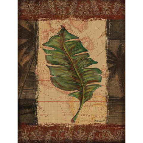 Tropical Leaf I Gold Ornate Wood Framed Art Print with Double Matting by Williams, Todd