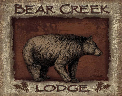 Bear Creek Black Ornate Wood Framed Art Print with Double Matting by Williams, Todd