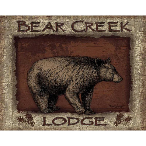 Bear Creek White Modern Wood Framed Art Print by Williams, Todd