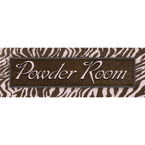 Powder Room Black Modern Wood Framed Art Print with Double Matting by Williams, Todd