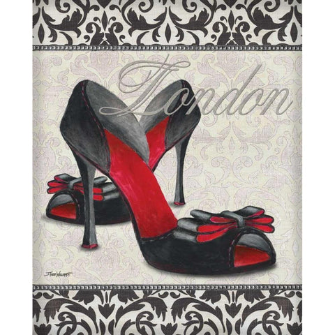 Classy Shoes I Black Modern Wood Framed Art Print by Williams, Todd
