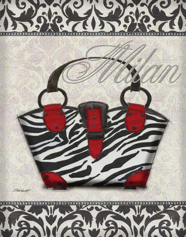 Classy Purse I White Modern Wood Framed Art Print with Double Matting by Williams, Todd