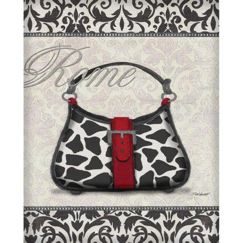 Classy Purse II Black Modern Wood Framed Art Print with Double Matting by Williams, Todd