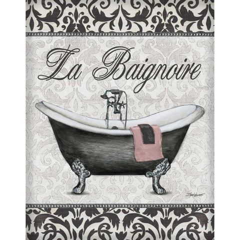 La Baignoire Black Modern Wood Framed Art Print with Double Matting by Williams, Todd