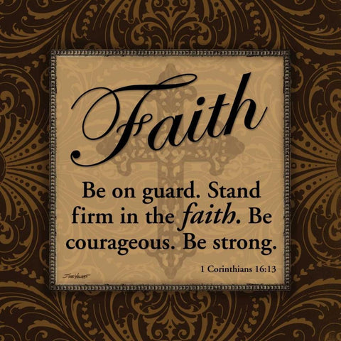 Faith Black Modern Wood Framed Art Print with Double Matting by Williams, Todd