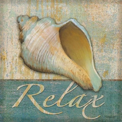 Relax Black Modern Wood Framed Art Print with Double Matting by Williams, Todd