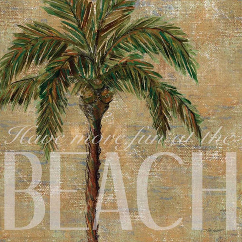 Beach Palm Black Modern Wood Framed Art Print by Williams, Todd