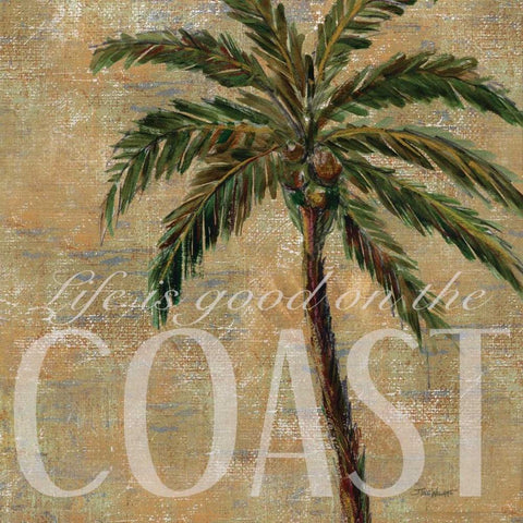 Coastal Palm Black Modern Wood Framed Art Print by Williams, Todd