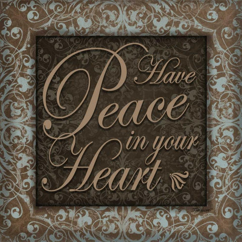 Have Peace Black Modern Wood Framed Art Print with Double Matting by Williams, Todd