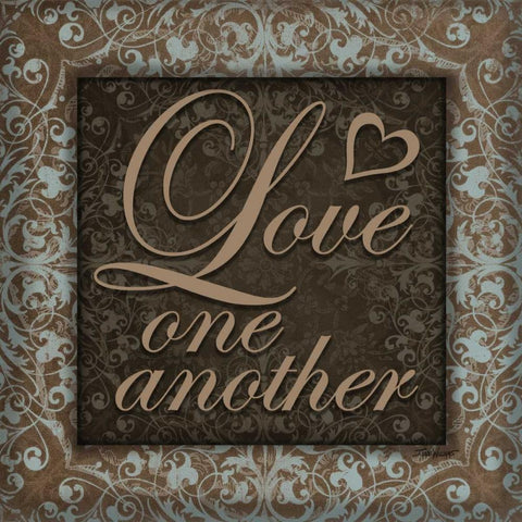Love Another White Modern Wood Framed Art Print with Double Matting by Williams, Todd