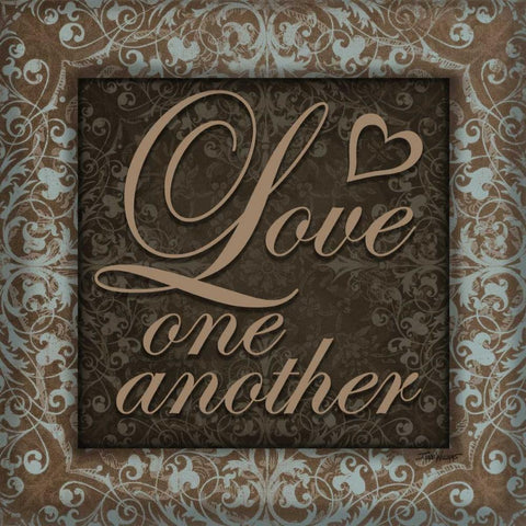 Love Another Black Modern Wood Framed Art Print with Double Matting by Williams, Todd