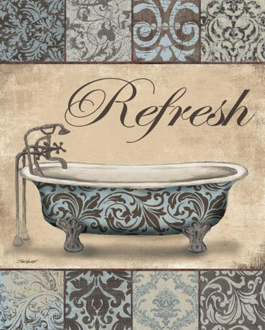 Refresh Bath Black Ornate Wood Framed Art Print with Double Matting by Williams, Todd