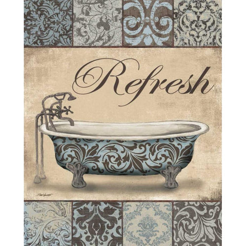 Refresh Bath Black Modern Wood Framed Art Print with Double Matting by Williams, Todd