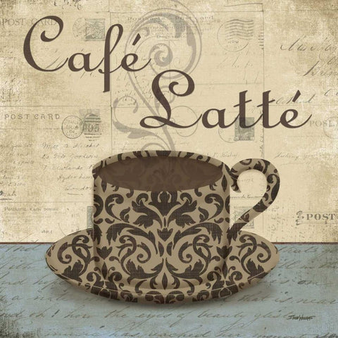 Cafe Latte Black Modern Wood Framed Art Print with Double Matting by Williams, Todd