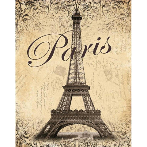 Paris White Modern Wood Framed Art Print by Williams, Todd