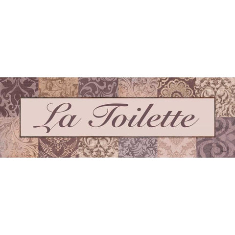La Toilette Purple Gold Ornate Wood Framed Art Print with Double Matting by Williams, Todd